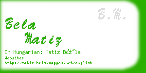 bela matiz business card